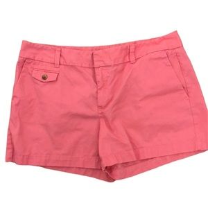 Ann Taylor LOFT | midi city 5-pocket cotton chino rinsed pink shorts size 12